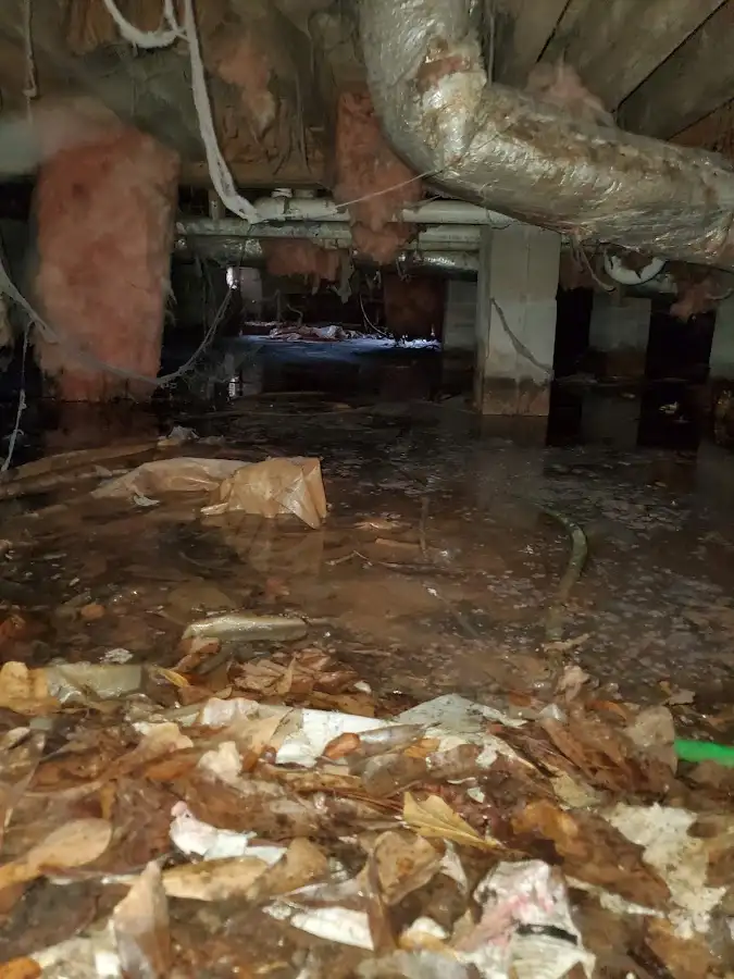 Crawl space flood assessment for Commercial Water Damage Restoration in Lemoore